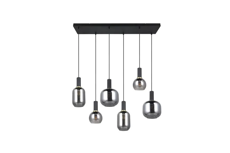 Pendel TRIO Diva 6-deler, Matt svart/krom - 6-deler, Matt svart/krom - Belysning - Innendørsbelysning & Lamper - Vinduslampe