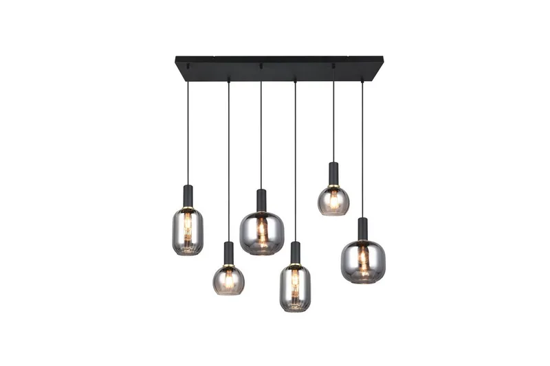 Pendel TRIO Diva 6-deler, Matt svart/krom - 6-deler, Matt svart/krom - Belysning - Innendørsbelysning & Lamper - Vinduslampe