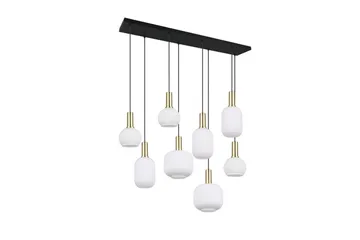 Pendel TRIO Diva 8-delt, Matt messing/hvit - 8-delt, Matt messing/hvit - Belysning - Innendørsbelysning & Lamper - Vinduslampe