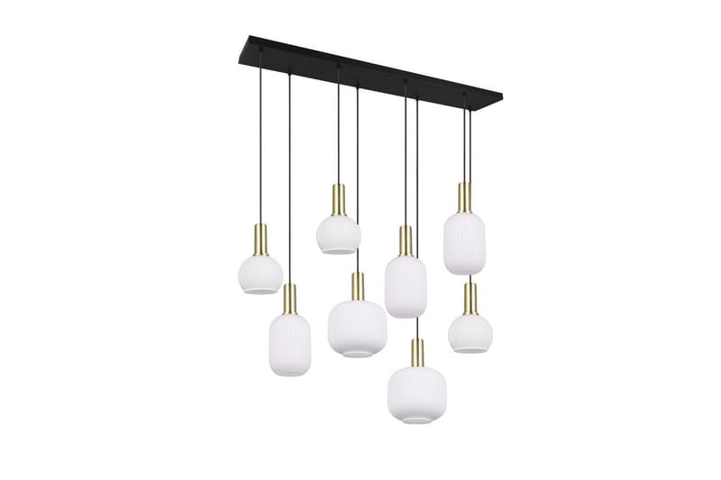 Pendel TRIO Diva 8-delt, Matt messing/hvit - 8-delt, Matt messing/hvit - Belysning - Innendørsbelysning & Lamper - Vinduslampe