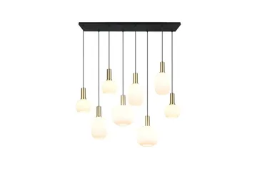 Pendel TRIO Diva 8-delt, Matt messing/hvit - 8-delt, Matt messing/hvit - Belysning - Innendørsbelysning & Lamper - Vinduslampe