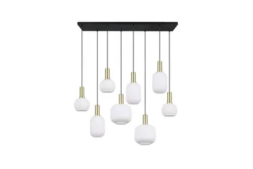 Pendel TRIO Diva 8-delt, Matt messing/hvit - 8-delt, Matt messing/hvit - Belysning - Innendørsbelysning & Lamper - Vinduslampe