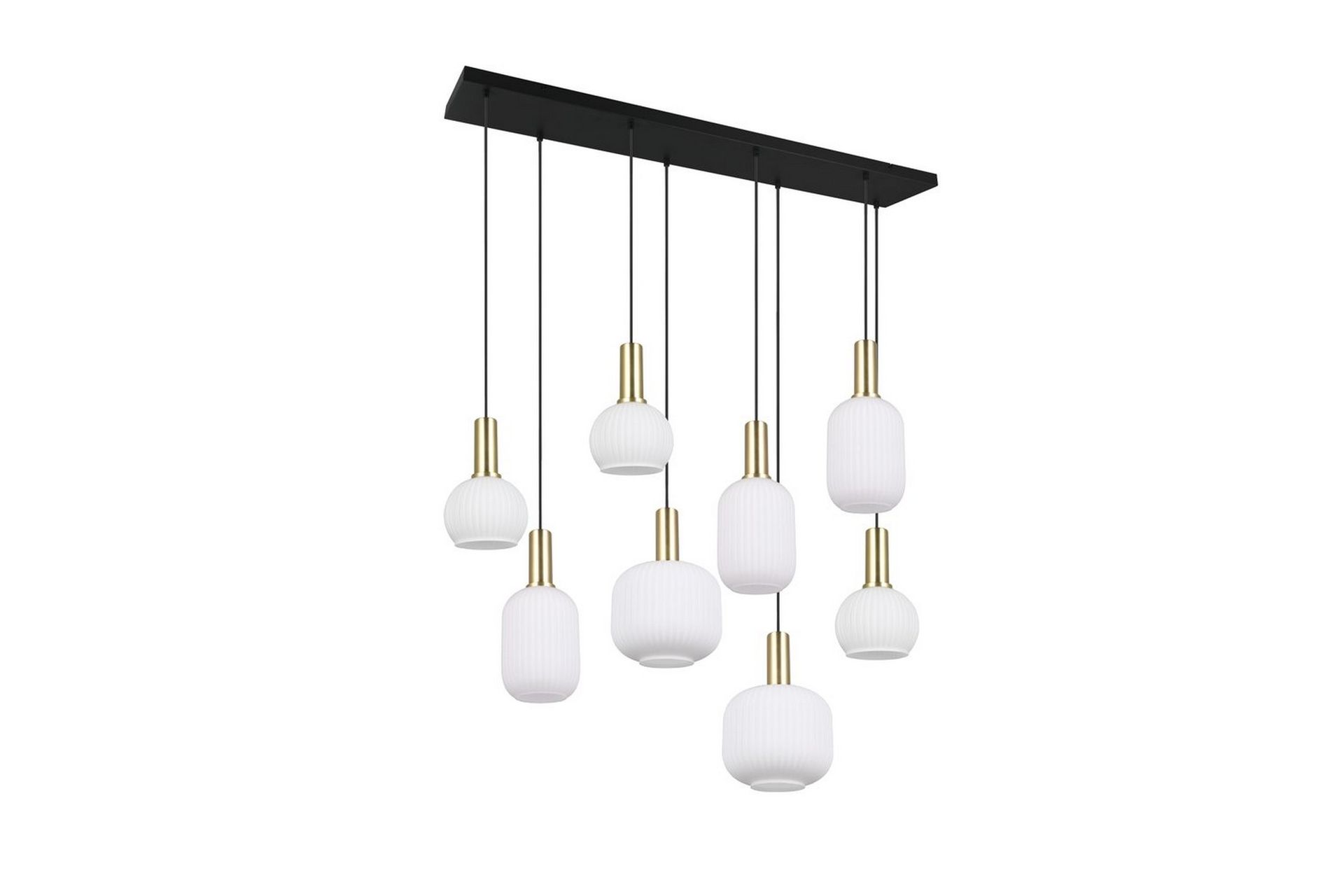 Pendel TRIO Diva 8-delt, Matt messing/hvit - 8-delt, Matt messing/hvit - Belysning - Innendørsbelysning & Lamper - Vinduslampe