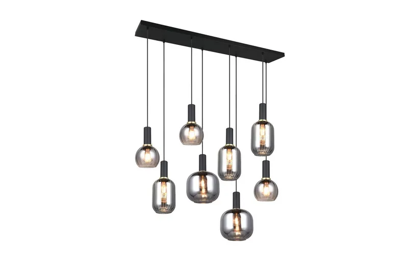 Pendel TRIO Diva 8-delt, Matt svart/krom, 8-delt, Matt svart/krom