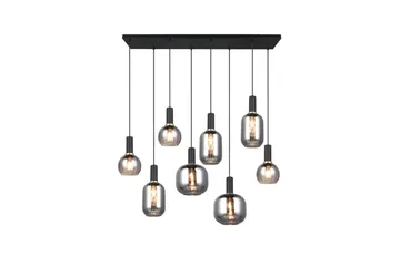 Pendel TRIO Diva 8-delt, Matt svart/krom - 8-delt, Matt svart/krom - Belysning - Innendørsbelysning & Lamper - Vinduslampe