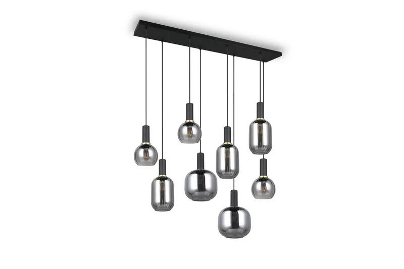 Pendel TRIO Diva 8-delt, Matt svart/krom - 8-delt, Matt svart/krom - Belysning - Innendørsbelysning & Lamper - Vinduslampe