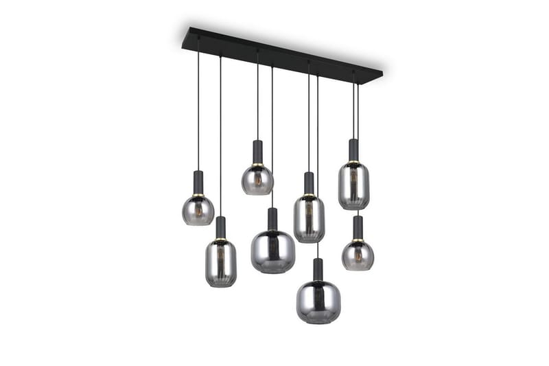Pendel TRIO Diva 8-delt, Matt svart/krom - 8-delt, Matt svart/krom - Belysning - Innendørsbelysning & Lamper - Vinduslampe