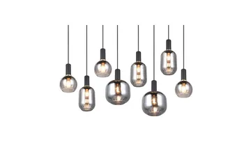 Pendel TRIO Diva 8-delt, Matt svart/krom - 8-delt, Matt svart/krom - Belysning - Innendørsbelysning & Lamper - Vinduslampe