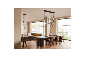 Pendel TRIO Diva 8-delt, Matt svart/krom - 8-delt, Matt svart/krom - Belysning - Innendørsbelysning & Lamper - Vinduslampe