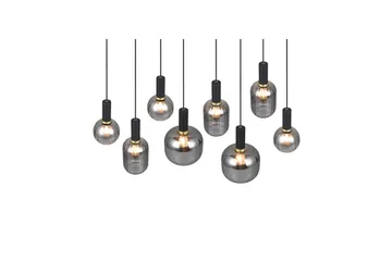 Pendel TRIO Diva 8-delt, Matt svart/krom - 8-delt, Matt svart/krom - Belysning - Innendørsbelysning & Lamper - Vinduslampe