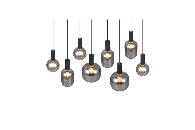 Pendel TRIO Diva 8-delt, Matt svart/krom - 8-delt, Matt svart/krom - Belysning - Innendørsbelysning & Lamper - Vinduslampe