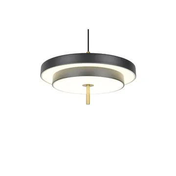 Pendel TRIO Keaton - 1 lampe 40 cm/mattsvart/messing - Belysning - Innendørsbelysning & Lamper - Vinduslampe