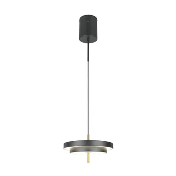 Pendel TRIO Keaton - 1 lampe 40 cm/mattsvart/messing - Belysning - Innendørsbelysning & Lamper - Vinduslampe