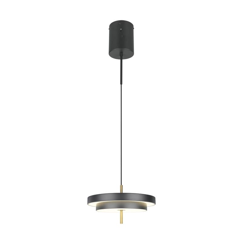 Pendel TRIO Keaton - 1 lampe 40 cm/mattsvart/messing - Belysning - Innendørsbelysning & Lamper - Vinduslampe
