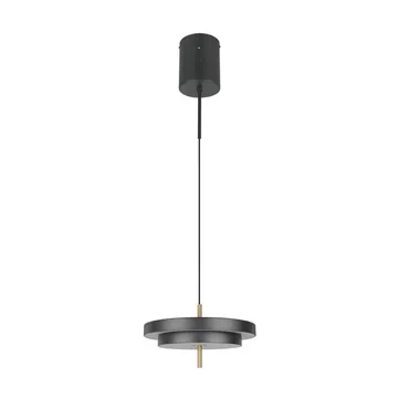 Pendel TRIO Keaton - 1 lampe 40 cm/mattsvart/messing - Belysning - Innendørsbelysning & Lamper - Vinduslampe