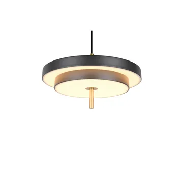 Pendel TRIO Keaton - 1 lampe 40 cm/mattsvart/messing - Belysning - Innendørsbelysning & Lamper - Vinduslampe