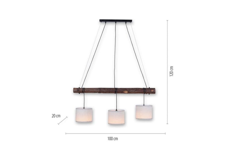Pendellampe Bark - 20x120x100 cm - Belysning - Innendørsbelysning & Lamper - Vinduslampe