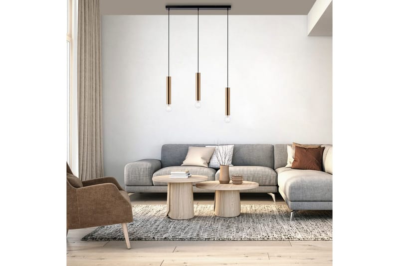 Pendellampe Bruna - 6x120x65 cm, Messing Matt - Belysning - Innendørsbelysning & Lamper - Vinduslampe