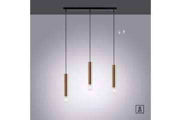 Pendellampe Bruna - 6x120x65 cm, Messing Matt - Belysning - Innendørsbelysning & Lamper - Vinduslampe
