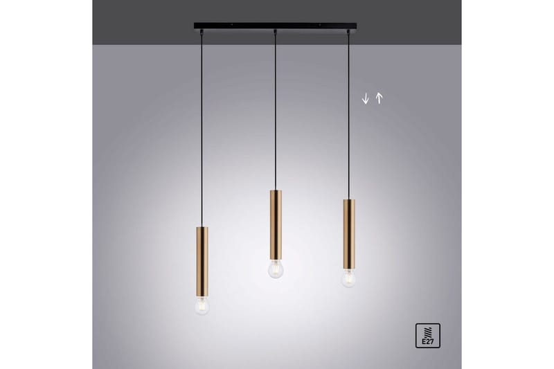 Pendellampe Bruna - 6x120x65 cm, Messing Matt - Belysning - Innendørsbelysning & Lamper - Vinduslampe