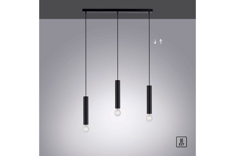Pendellampe Bruna - 6x120x65 cm, Svart - Belysning - Innendørsbelysning & Lamper - Vinduslampe