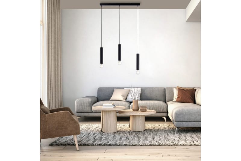 Pendellampe Bruna - 6x120x65 cm, Svart - Belysning - Innendørsbelysning & Lamper - Vinduslampe