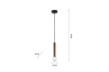 Pendellampe Bruna - 9x120x9 cm, Messing Matt - Belysning - Innendørsbelysning & Lamper - Vinduslampe