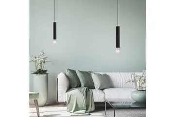 Pendellampe Bruna - 9x120x9 cm, Svart - Belysning - Innendørsbelysning & Lamper - Vinduslampe