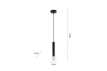 Pendellampe Bruna - 9x120x9 cm, Svart - Belysning - Innendørsbelysning & Lamper - Vinduslampe