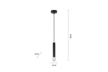 Pendellampe Bruna - 9x120x9 cm, Svart - Belysning - Innendørsbelysning & Lamper - Vinduslampe