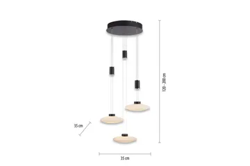 Pendellampe Lautada - 56x200x56 cm - Belysning - Innendørsbelysning & Lamper - Vinduslampe