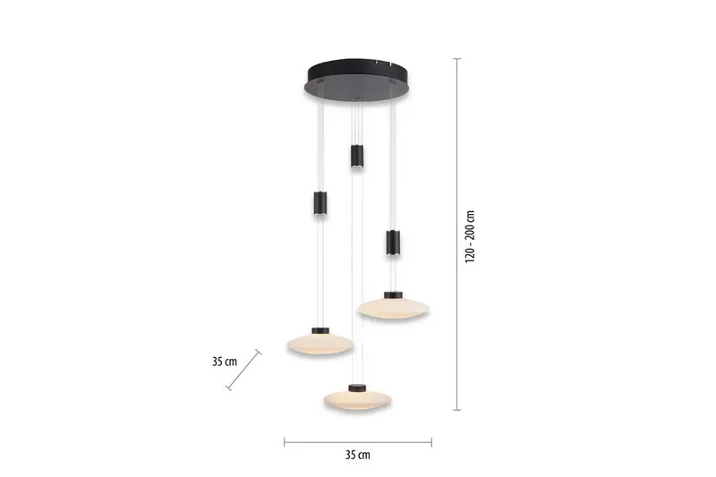 Pendellampe Lautada - 56x200x56 cm - Belysning - Innendørsbelysning & Lamper - Vinduslampe