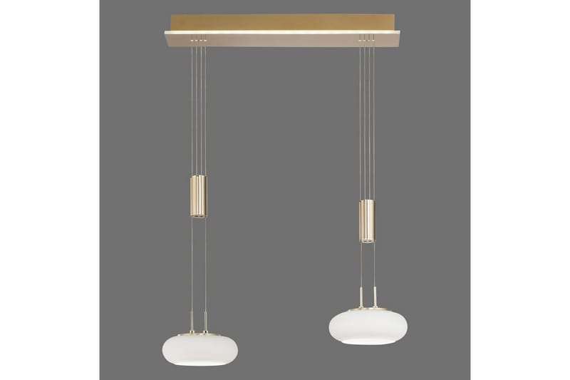 Pendellampe Q-Etienne - 20x200x65 cm, Messing Matt - Belysning - Innendørsbelysning & Lamper - Vinduslampe