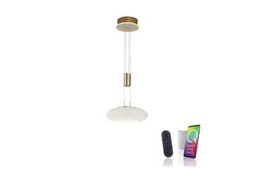 Pendellampe Q-Etienne - 35x200x35 cm, Messing Matt - Belysning - Innendørsbelysning & Lamper - Vinduslampe