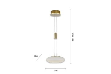 Pendellampe Q-Etienne - 35x200x35 cm, Messing Matt - Belysning - Innendørsbelysning & Lamper - Vinduslampe