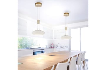 Pendellampe Q-Etienne - 35x200x35 cm, Messing Matt - Belysning - Innendørsbelysning & Lamper - Vinduslampe