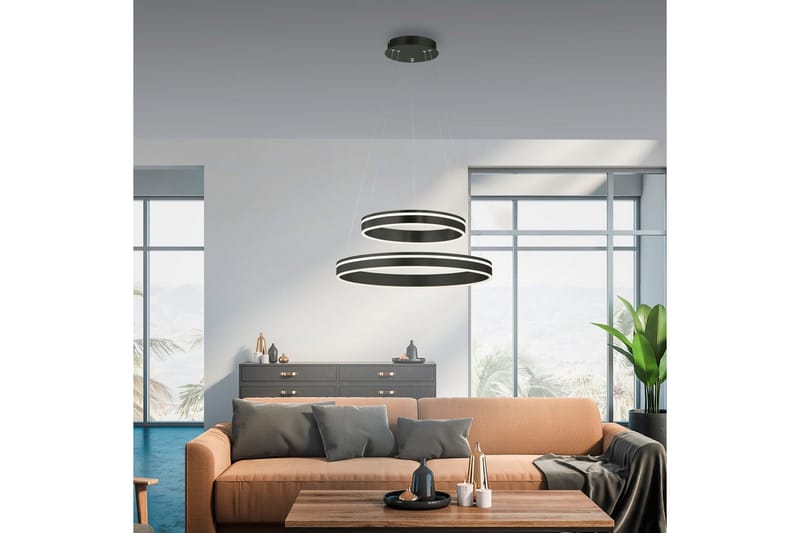 Pendellampe Q-Vito - 59x200x59 cm, Antrasitt - Belysning - Innendørsbelysning & Lamper - Vinduslampe