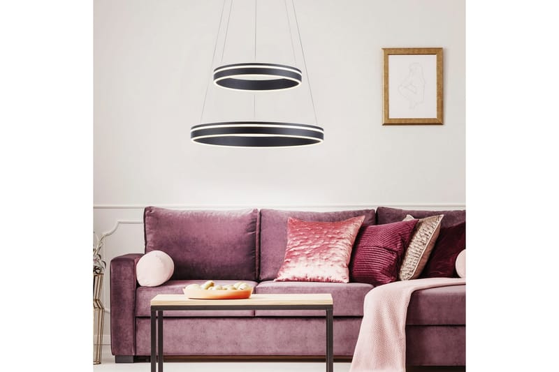 Pendellampe Q-Vito - 59x200x59 cm, Antrasitt - Belysning - Innendørsbelysning & Lamper - Vinduslampe