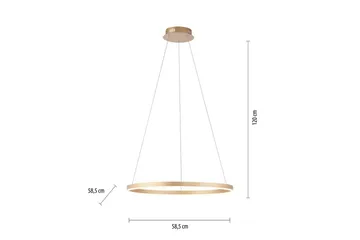 Pendellampe Ritus - 58,5x120x58,5 cm, Messing Matt - Belysning - Innendørsbelysning & Lamper - Vinduslampe
