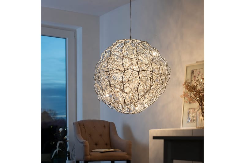 Pendellampe Sarea Sølvfarget - Sølvfarget - Belysning - Innendørsbelysning & Lamper - Vinduslampe