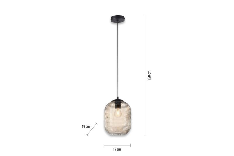 Pendellampe Shitake - 20x150x20 cm, Amber - Belysning - Innendørsbelysning & Lamper - Vinduslampe