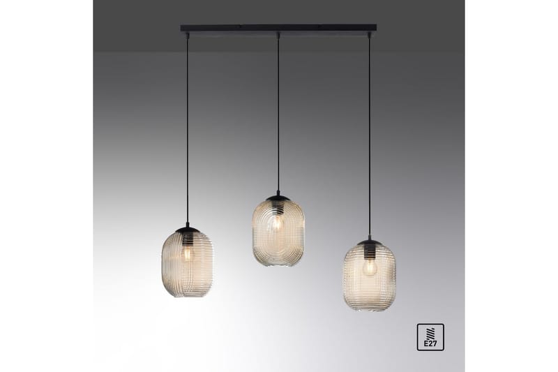 Pendellampe Shitake - 20x150x90 cm, Amber - Belysning - Innendørsbelysning & Lamper - Vinduslampe