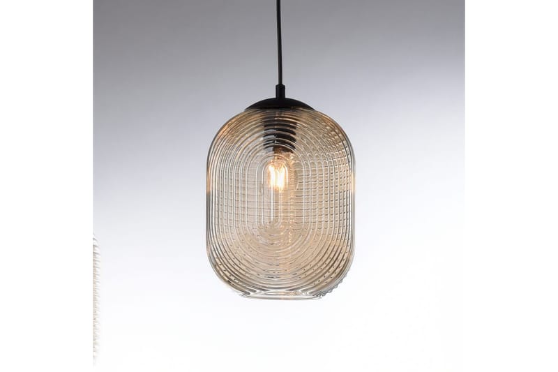 Pendellampe Shitake - 20x150x90 cm, Amber - Belysning - Innendørsbelysning & Lamper - Vinduslampe