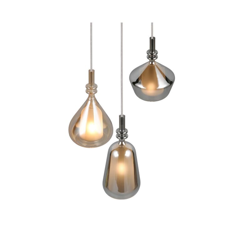 Pendellampe TRIO Aldea - 3 lamper/Rav/Krommet - Belysning - Innendørsbelysning & Lamper - Vinduslampe