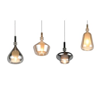 Pendellampe TRIO Aldea - 4 lamper, Rav/Krommet - Belysning - Innendørsbelysning & Lamper - Vinduslampe