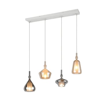 Pendellampe TRIO Aldea - 4 lamper/Rav/Krommet - Belysning - Innendørsbelysning & Lamper - Vinduslampe
