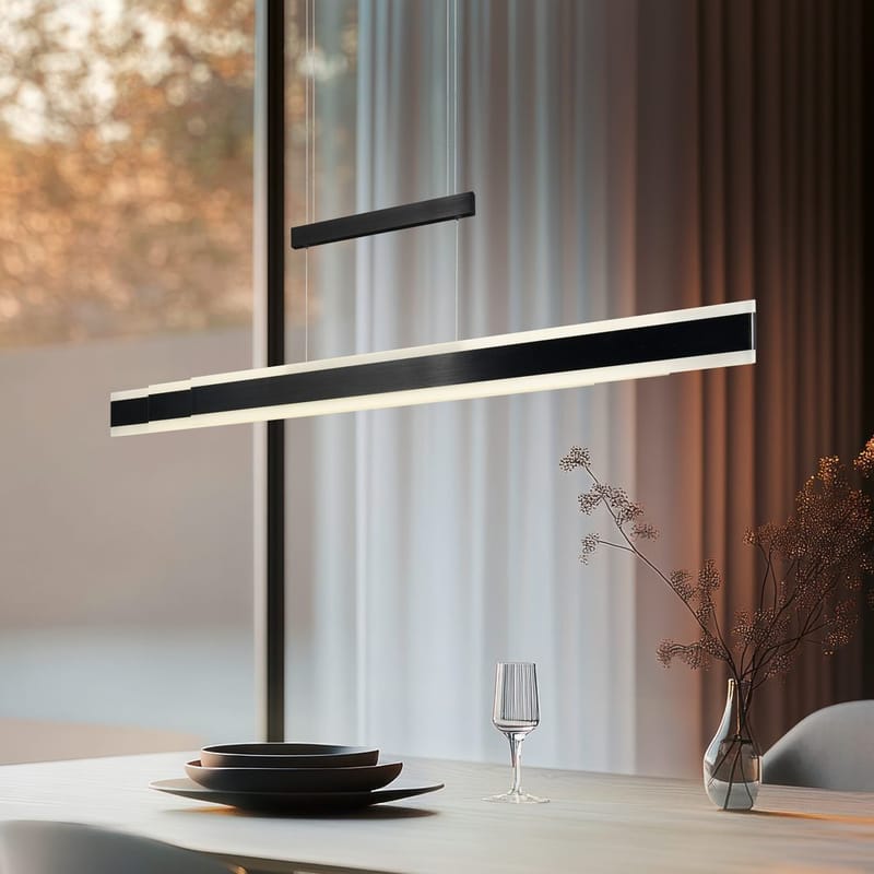 Pendellampe TRIO Arcola - 150 cm, Matt svart - Belysning - Innendørsbelysning & Lamper - Vinduslampe