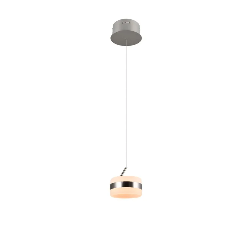 Pendellampe TRIO Dios, 1 lampe, Børstet stål