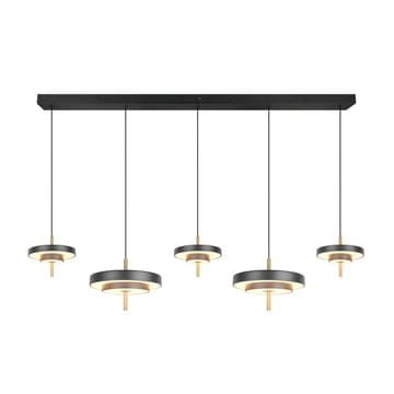 Pendellampe TRIO Keaton - 5 lamper, Matt svart/Messing - Belysning - Innendørsbelysning & Lamper - Vinduslampe