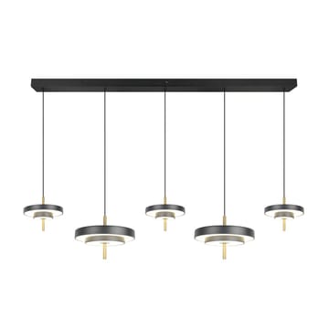 Pendellampe TRIO Keaton - 5 lamper, Matt svart/Messing - Belysning - Innendørsbelysning & Lamper - Vinduslampe